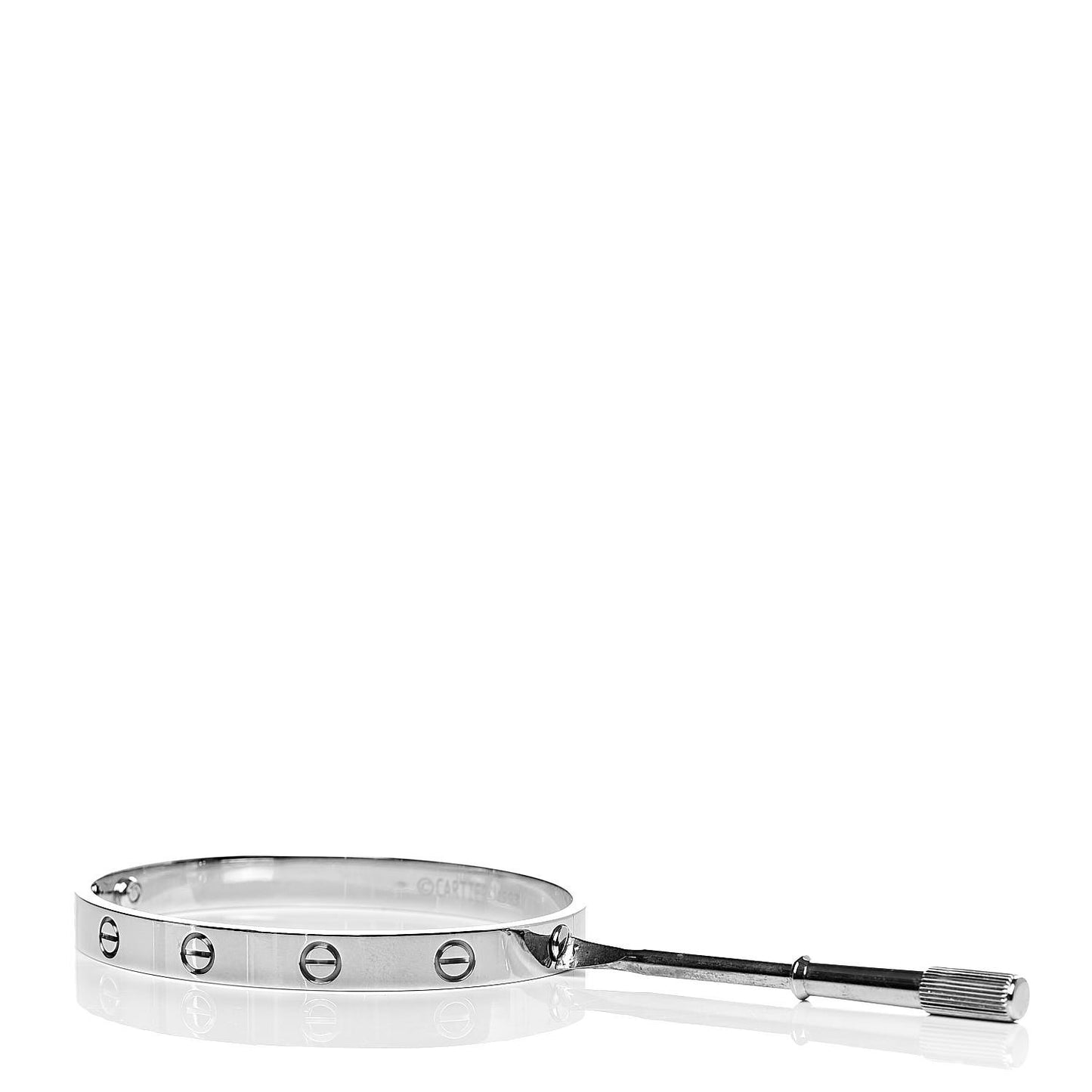 18K White Gold LOVE Bracelet 17