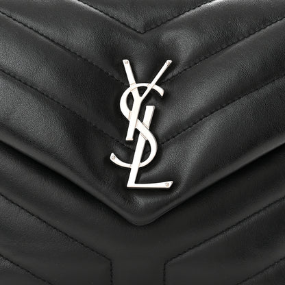 Saint Laurent Calfskin Y Quilted Monogram Small Loulou Chain Satchel Black 8 of 10