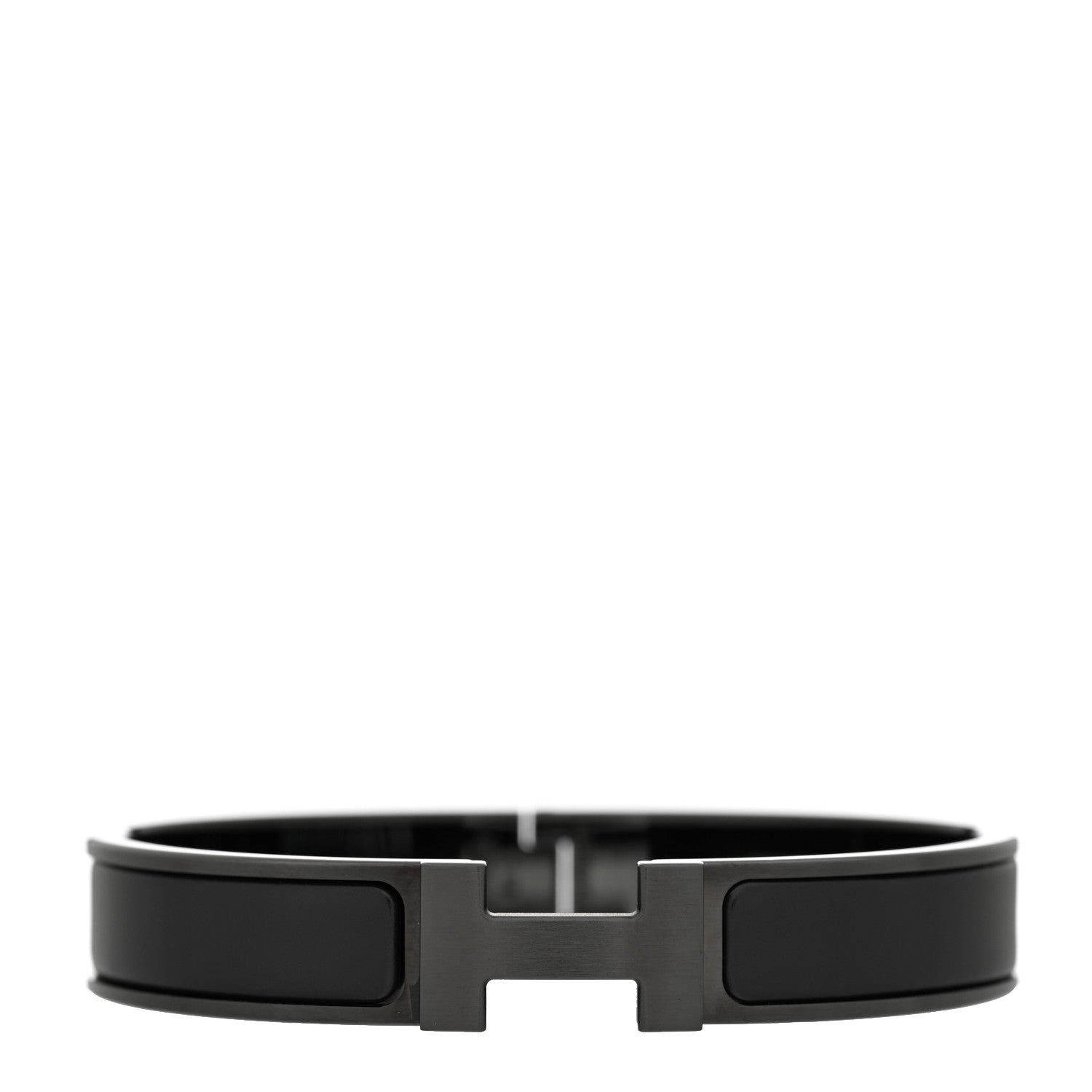 Hermes Matte Enamel Narrow Clic Clac HH Bracelet T5 So Black 1 of 5