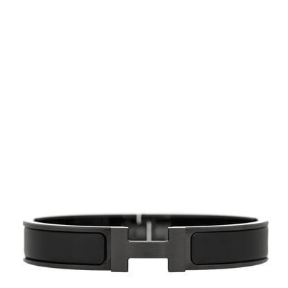 Hermes Matte Enamel Narrow Clic Clac HH Bracelet T5 So Black 1 of 5