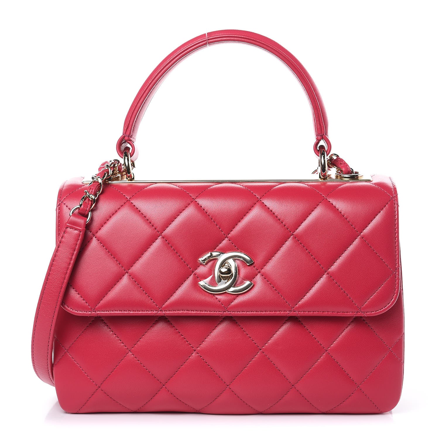 Chanel Lambskin Quilted Small Trendy CC Flap Dual Handle Bag Pink 1 of 10