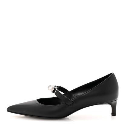 Hermes Calfskin Kiara 40 Pumps 36.5 Black 1 of 10