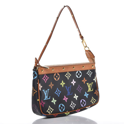 Louis Vuitton Monogram Multicolor Pochette Accessories Black 3 of 9