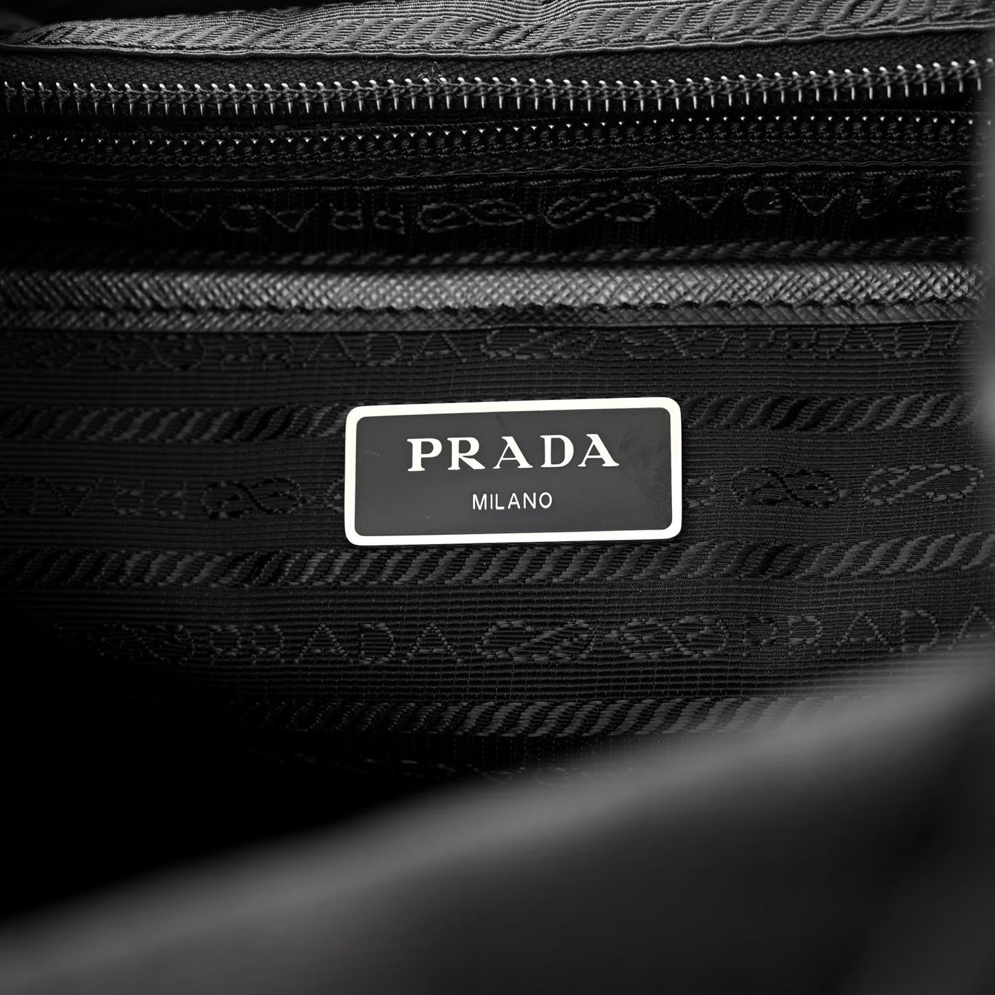 Re-Nylon Saffiano Medium Backpack Black