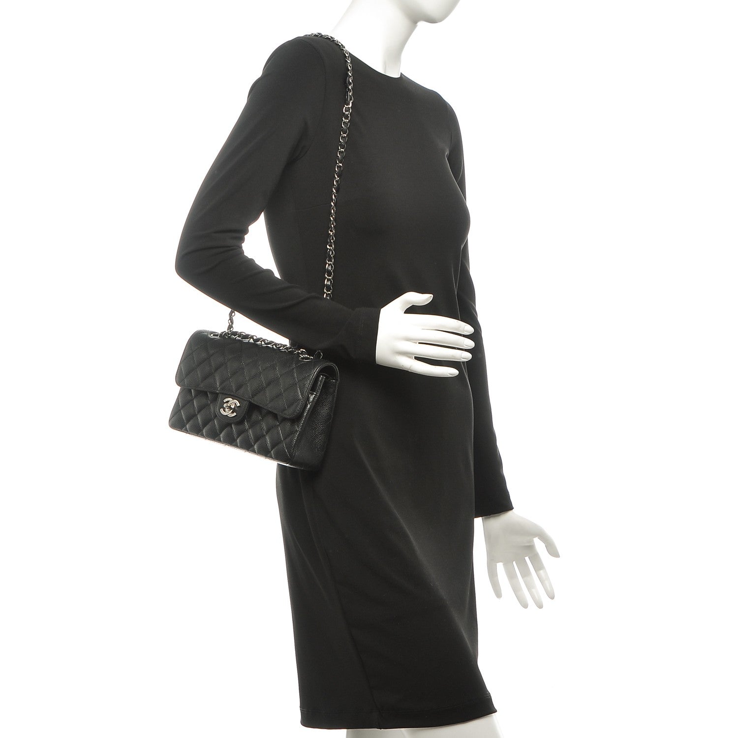 Chanel Caviar Quilted Small Double Flap Black 2 of 12
