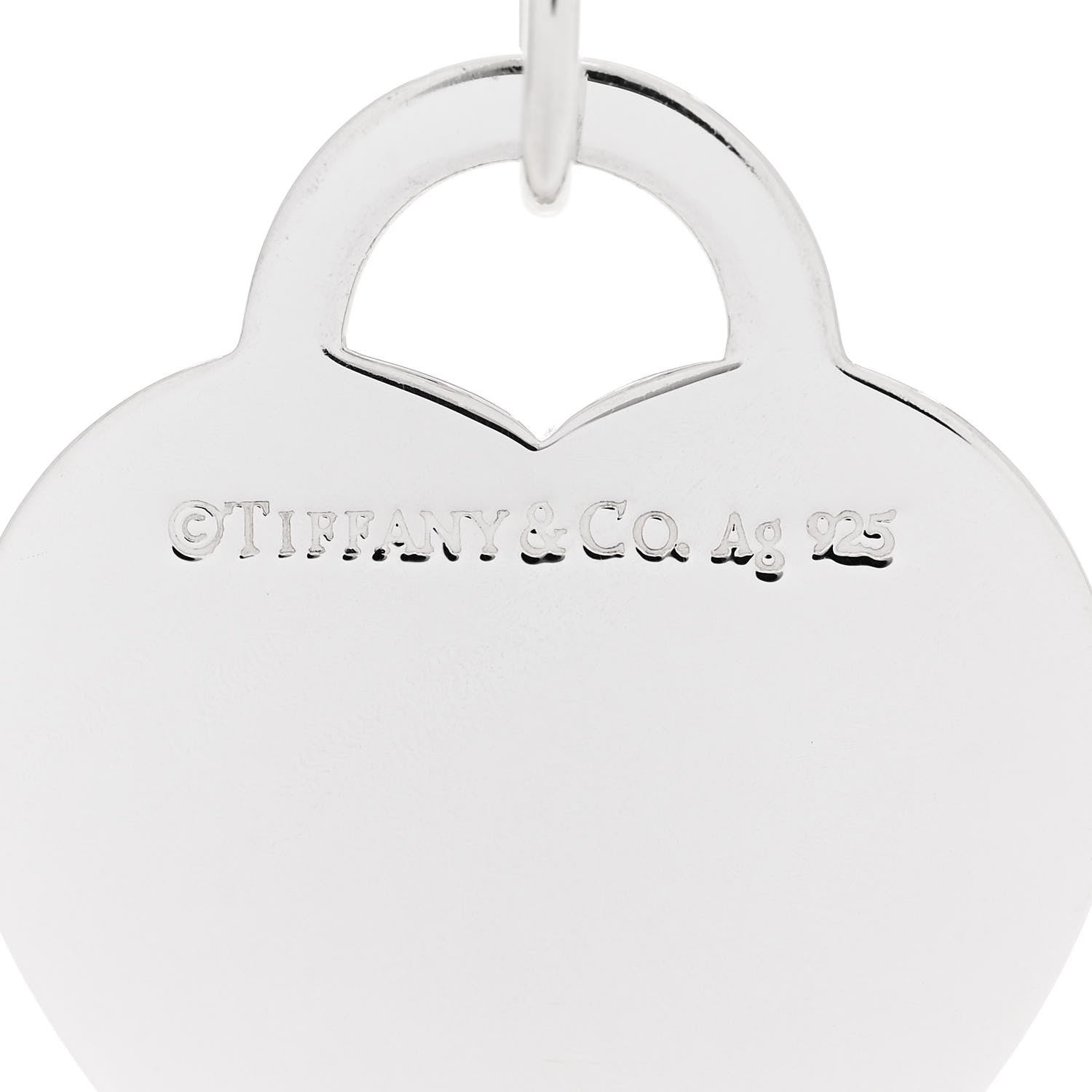 Tiffany Sterling Silver Enamel LOVE YOU Heart Pendant Red 4 of 4