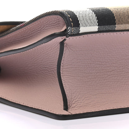 Burberry Derby Calfskin House Check Small Macken Crossbody Bag Pale Orchid 8 of 9