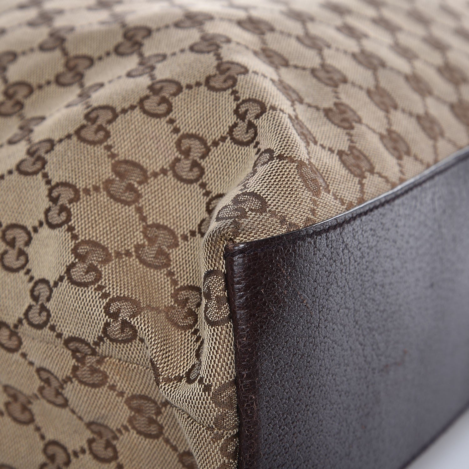 Gucci GG Monogram Large Web Handle Vertical Tote Dark Brown 10 of 14