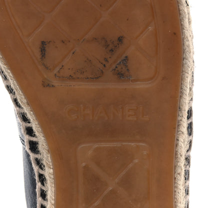 Chanel Lambskin CC Espadrilles 38 Black 7 of 11