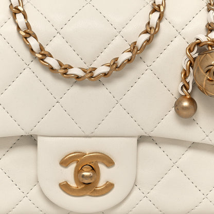 Chanel Lambskin Quilted Mini Pearl Crush Flap White 7 of 14