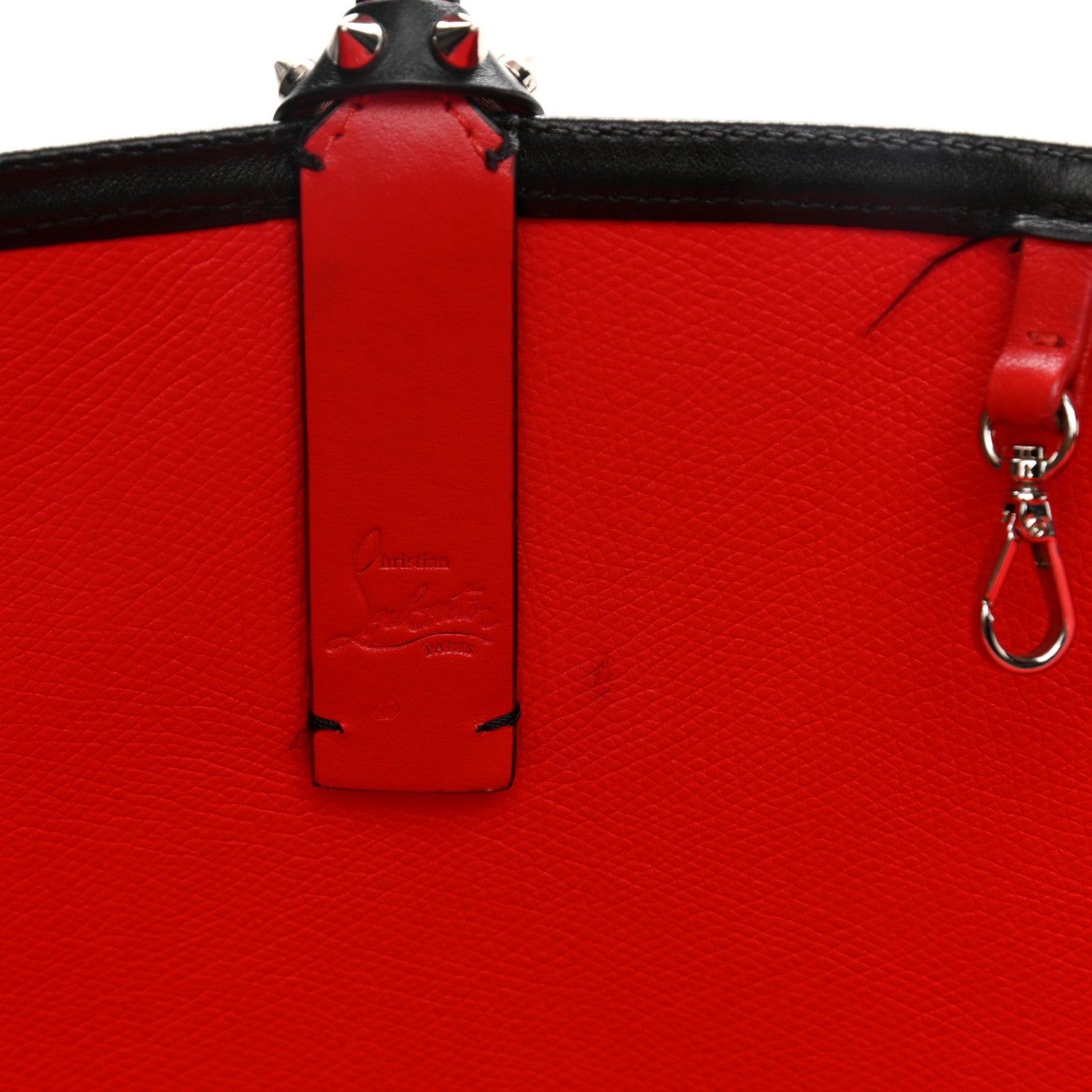 Christian Louboutin Calfskin In Love East West Cabata Tote Black Multicolor 7 of 17