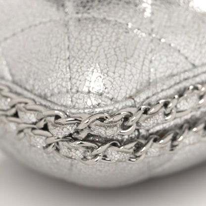 Chanel Metallic Lambskin Small Chain Around Clutch Silver 8 of 12