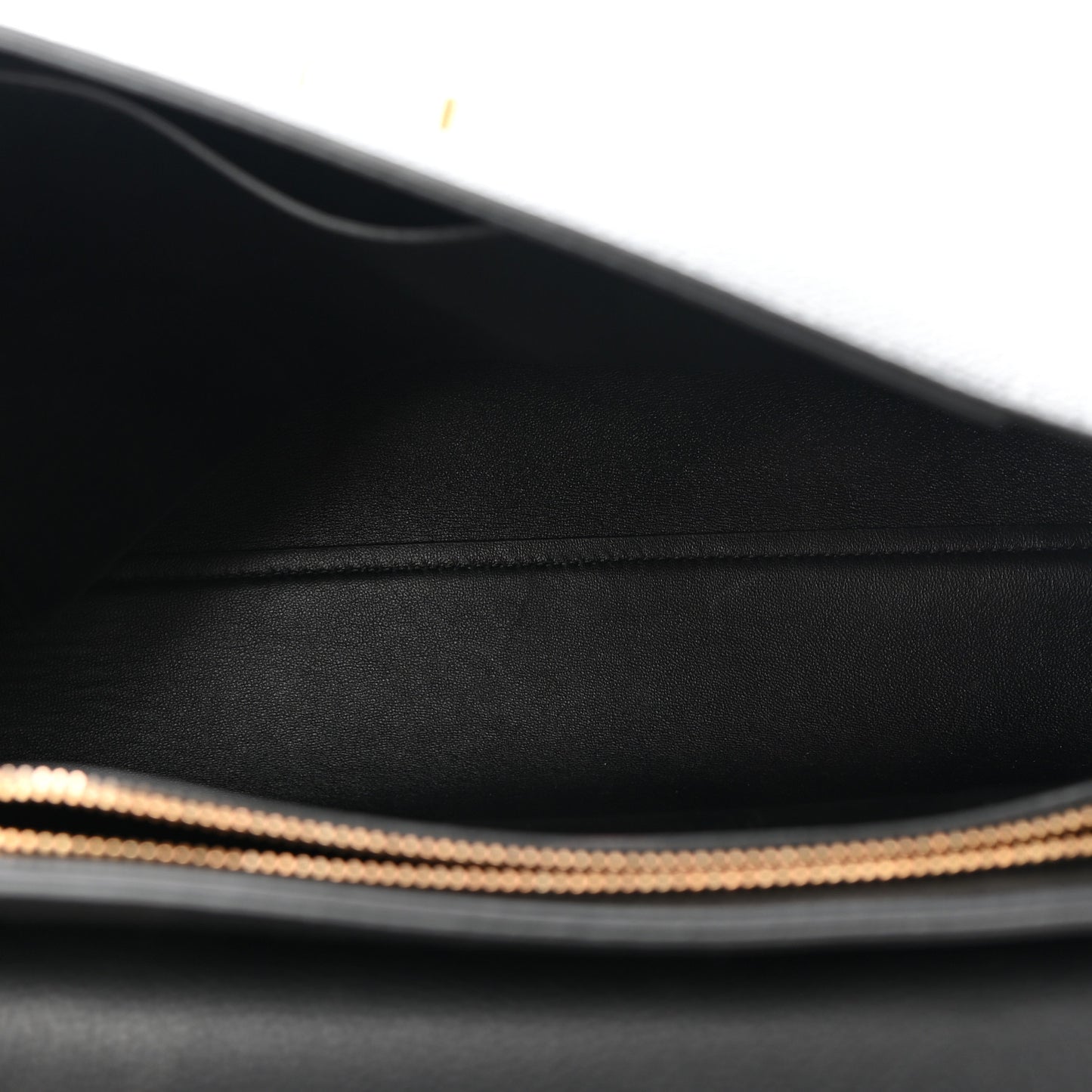 Pebbled Calfskin Large VRing Chain Shoulder Bag Black