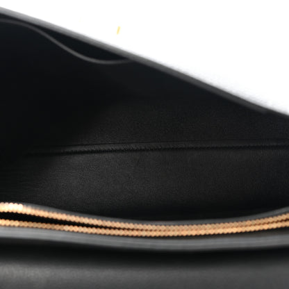 Valentino Garavani Pebbled Calfskin Large VRing Chain Shoulder Bag Black 5 of 8
