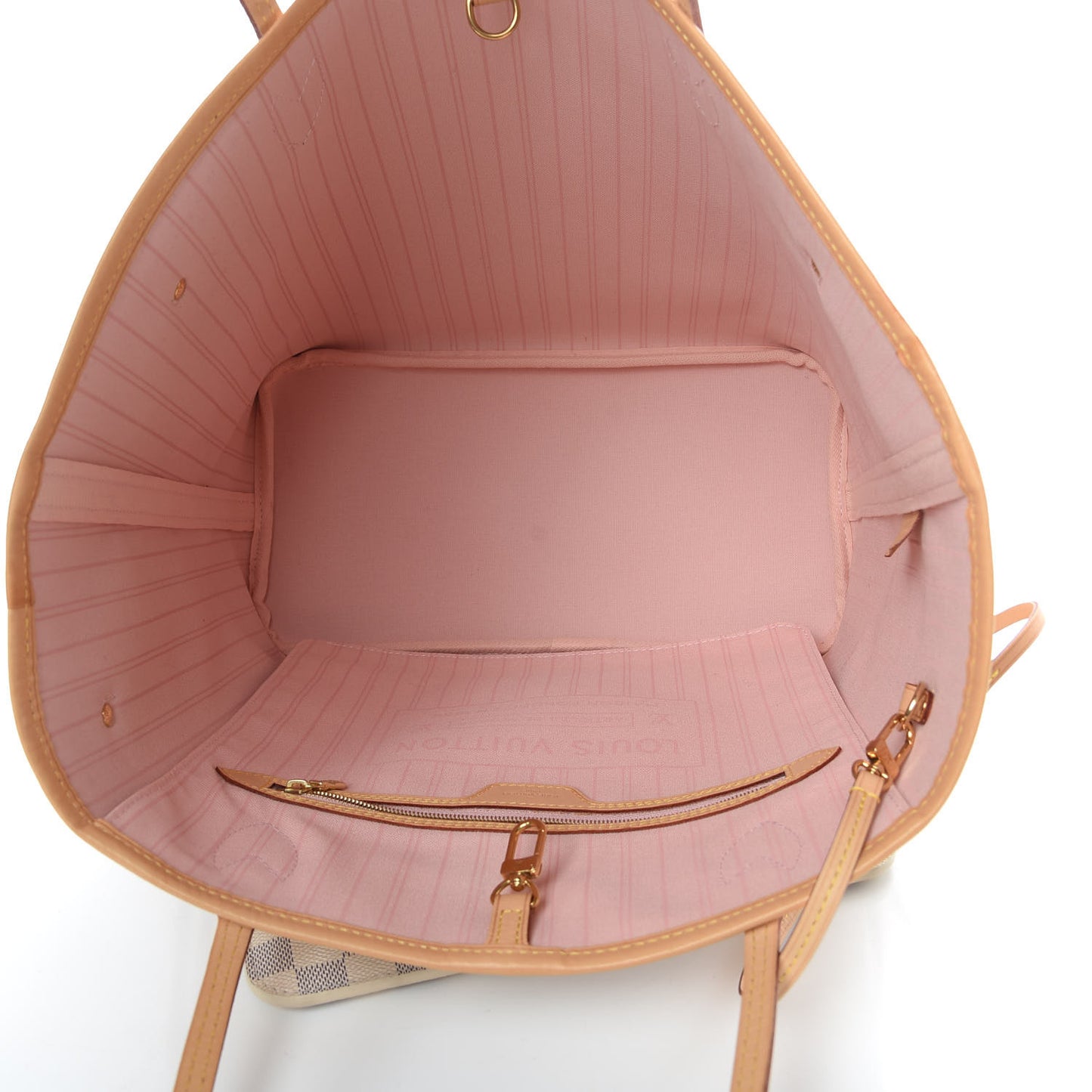 Damier Azur Neo Neverfull MM Rose Ballerine