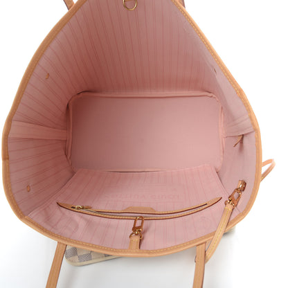 Louis Vuitton Damier Azur Neo Neverfull MM Rose Ballerine 6 of 13