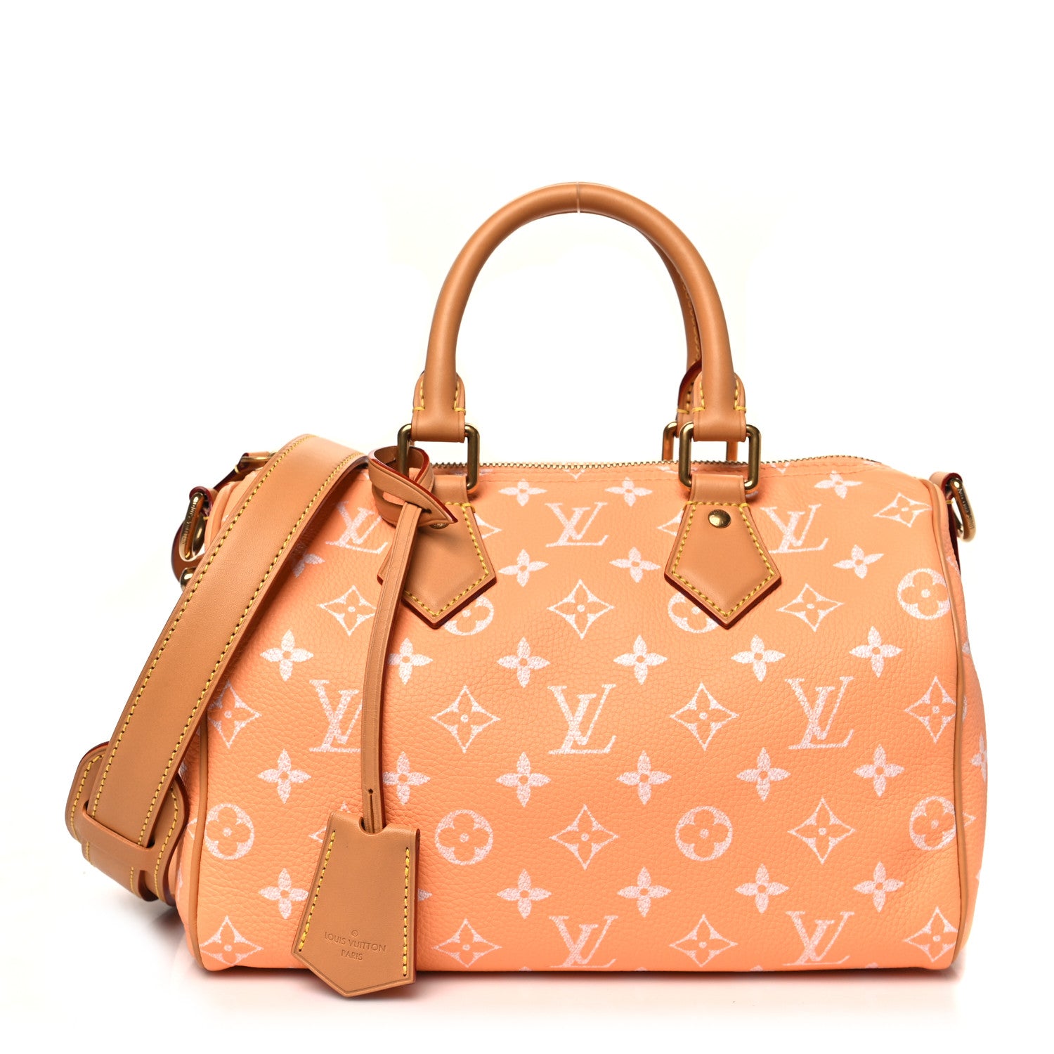Louis Vuitton Calfskin Monogram Speedy P9 Bandouliere 25 Summer Peach 1 of 11