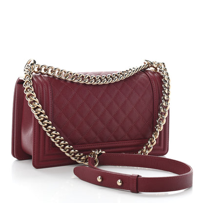 Chanel Caviar Quilted Medium Boy Flap Red 3 of 9