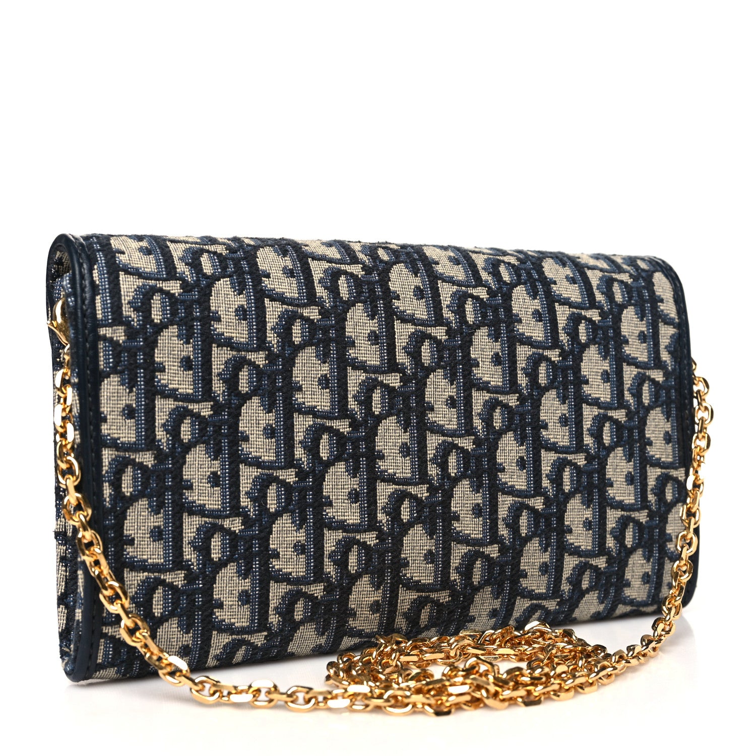 Christian Dior Oblique Bobby East West Pouch With Chain Blue 4 of 11