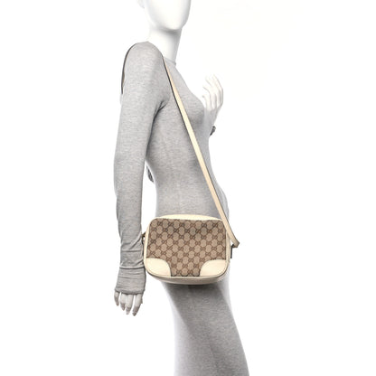 Gucci Monogram Dollar Calfskin Mini Bree Messenger Bag Beige Ebony Avoire 2 of 10