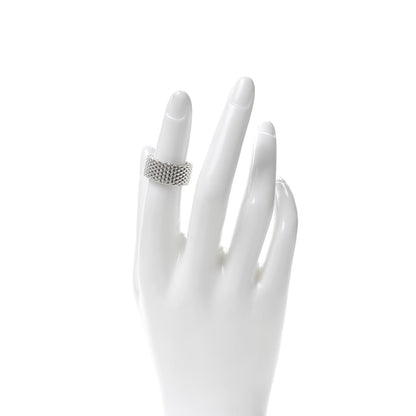 Tiffany Sterling Silver Mesh Somerset Ring 48 4.5 2 of 4