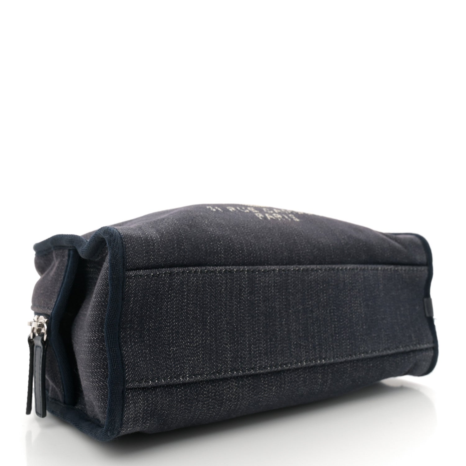 Chanel Denim Deauville Bowling Bag Blue 4 of 16