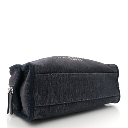 Chanel Denim Deauville Bowling Bag Blue 4 of 16