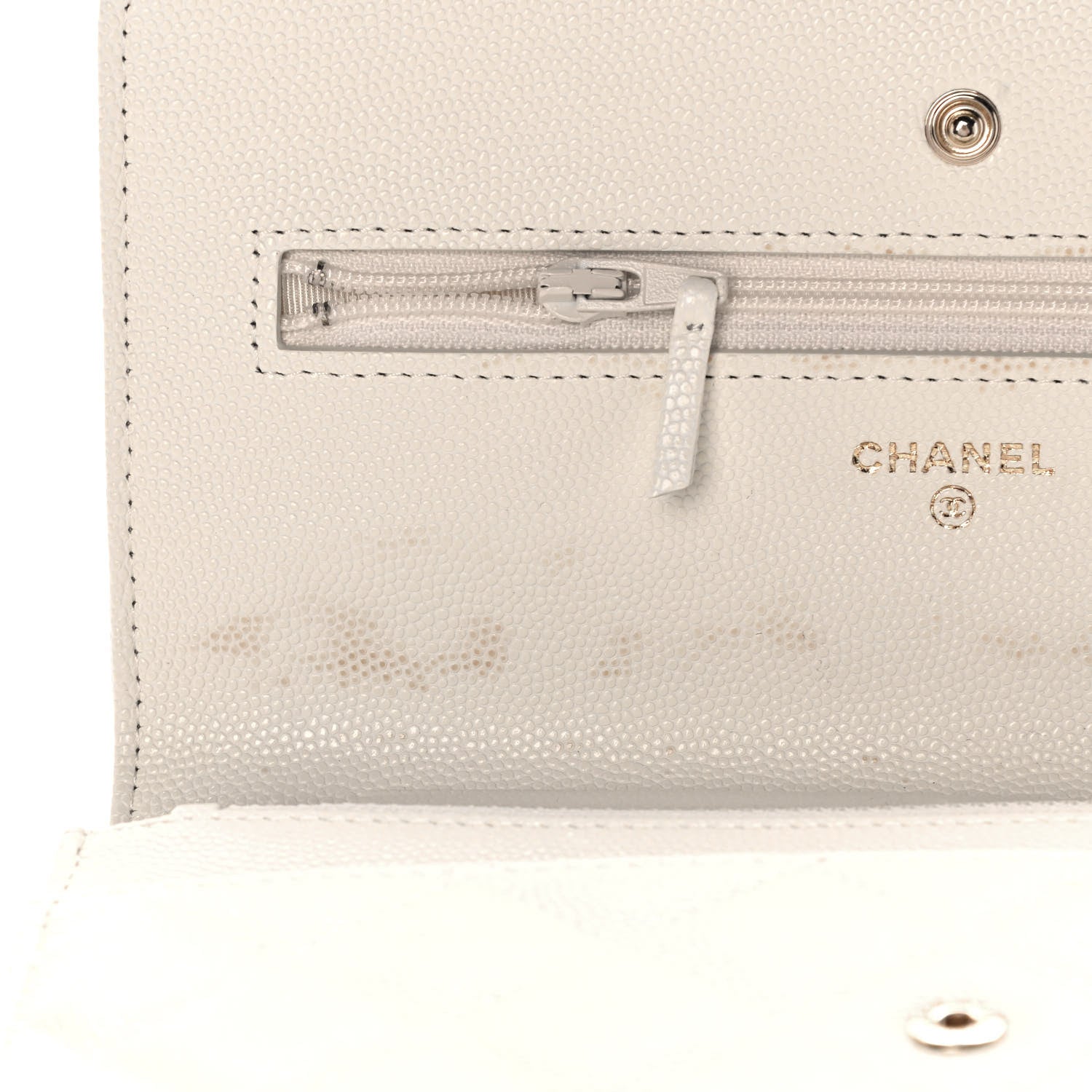 Chanel Caviar Quilted Wallet On Chain WOC White 10 of 11