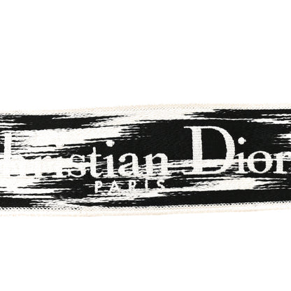 Christian Dior Canvas Embroidered Toile de Jouy Soleil Shoulder Strap Black White Blue 3 of 5