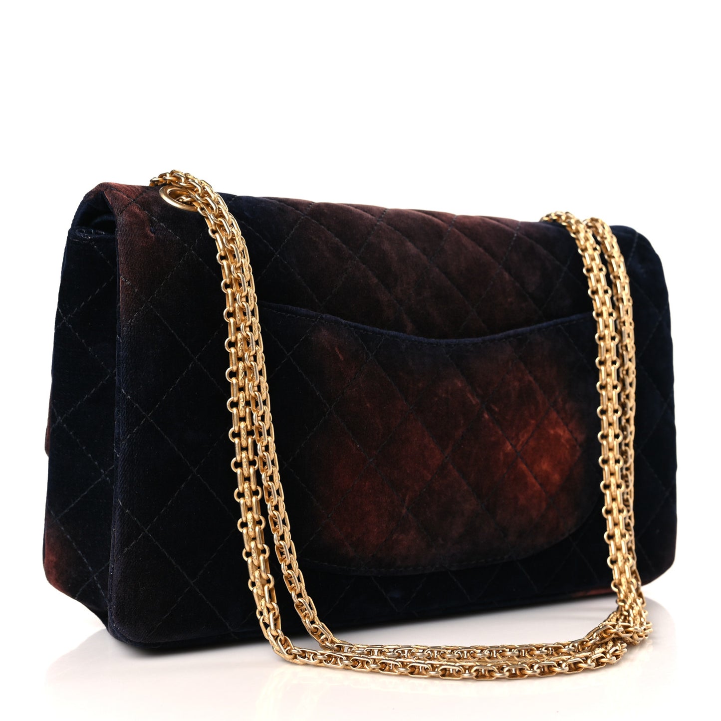 Ombre Velvet Quilted 2.55 Reissue 225 Flap Navy
