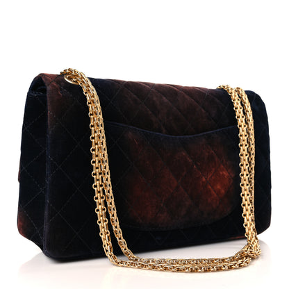 Chanel Ombre Velvet Quilted 2.55 Reissue 225 Flap Navy 3 of 9