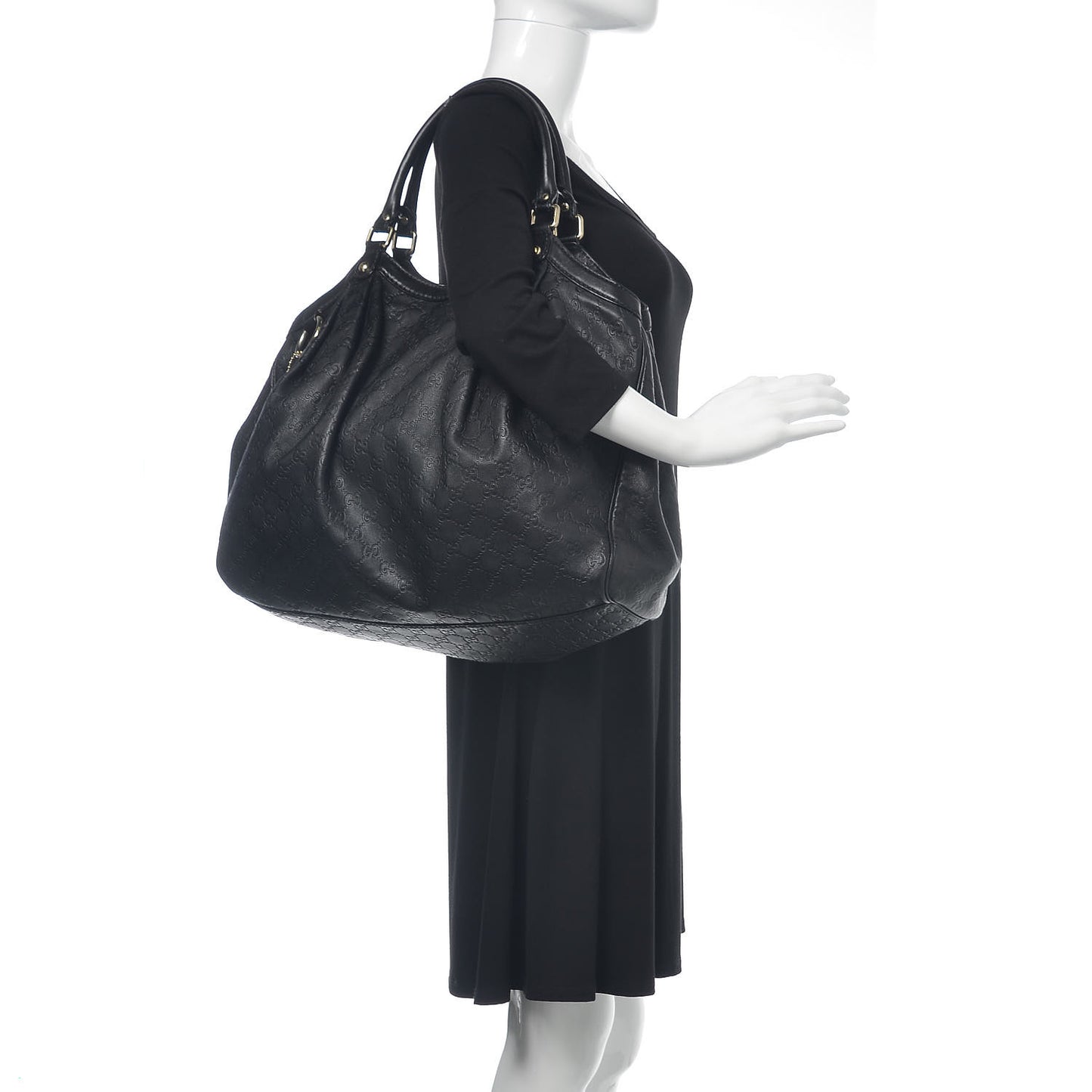 Guccissima Large Sukey Tote Black