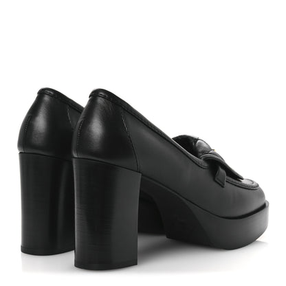 Chanel Lambskin Quilted CC Turnlock Platform Moccasins 37 Black 5 of 10