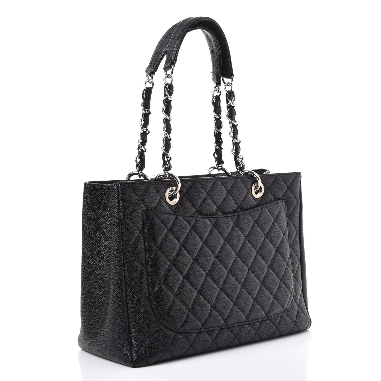 Caviar Quilted Grand Shopping Tote GST Black