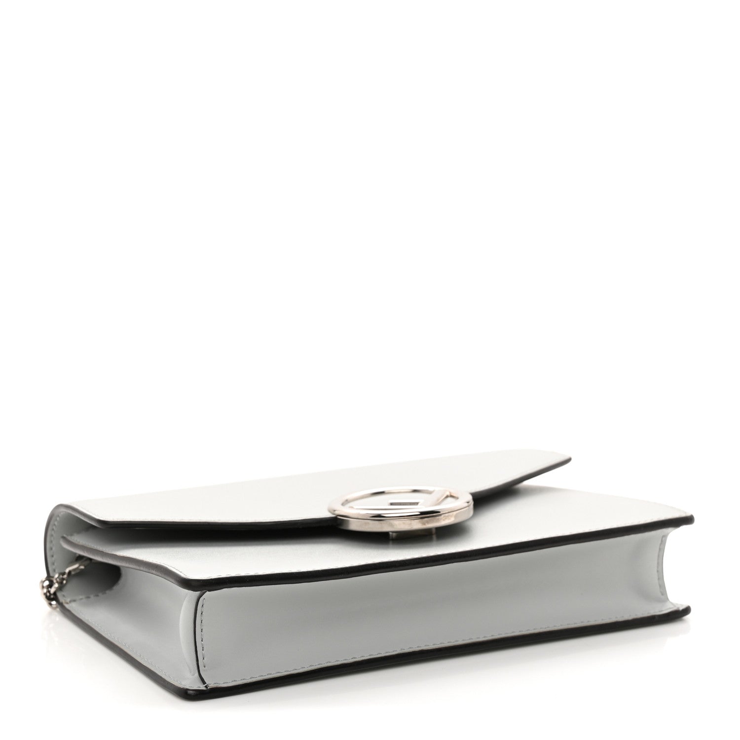 Fendi Vitello Cruise F is Fendi Medium Envelope Wallet on Chain Grigio Perla 4 of 10