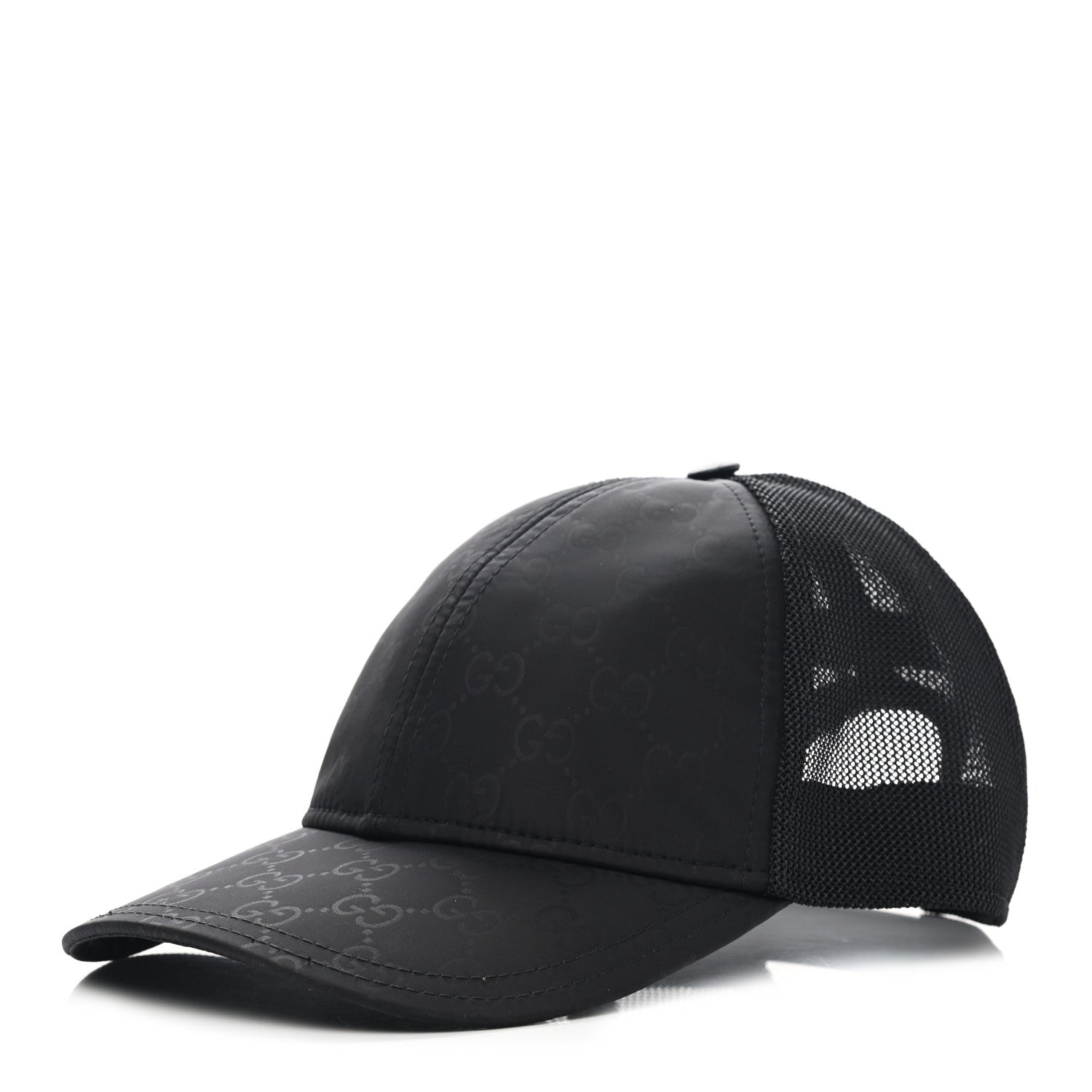 Gucci Nylon Monogram Baseball Hat L Black 1 of 11