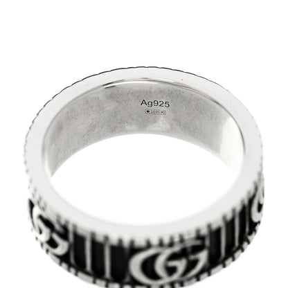 Gucci Sterling Silver Double G Band Ring 58 8.25 6 of 7