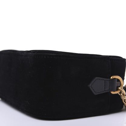 Gucci Velvet Matelasse Small GG Marmont Chain Shoulder Bag Black 15 of 15