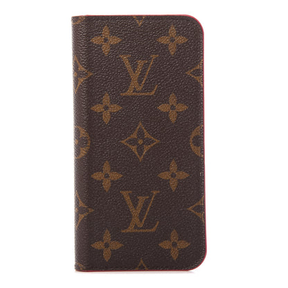 Louis Vuitton Monogram iPhone X Folio Case Rose Pop 1 of 9
