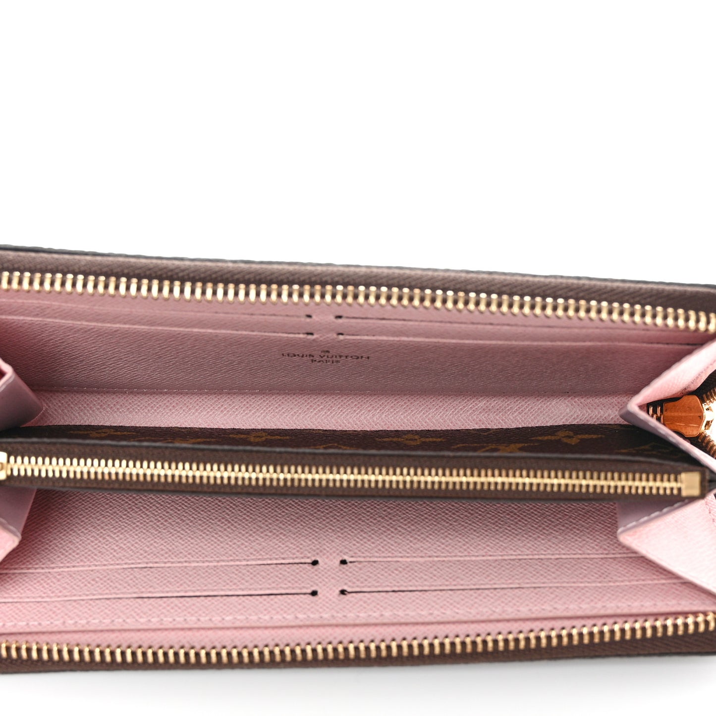 Monogram Clemence Wallet Rose Ballerine