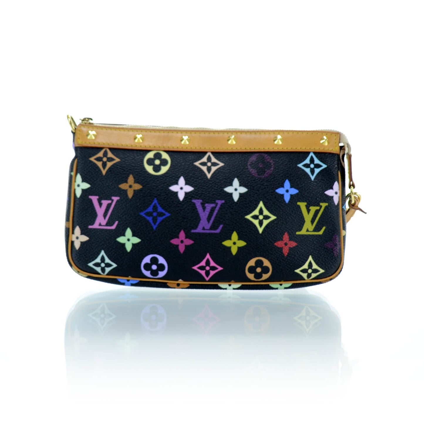 Monogram Multicolor Pochette Accessories Black