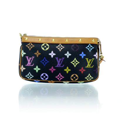Louis Vuitton Monogram Multicolor Pochette Accessories Black 3 of 11