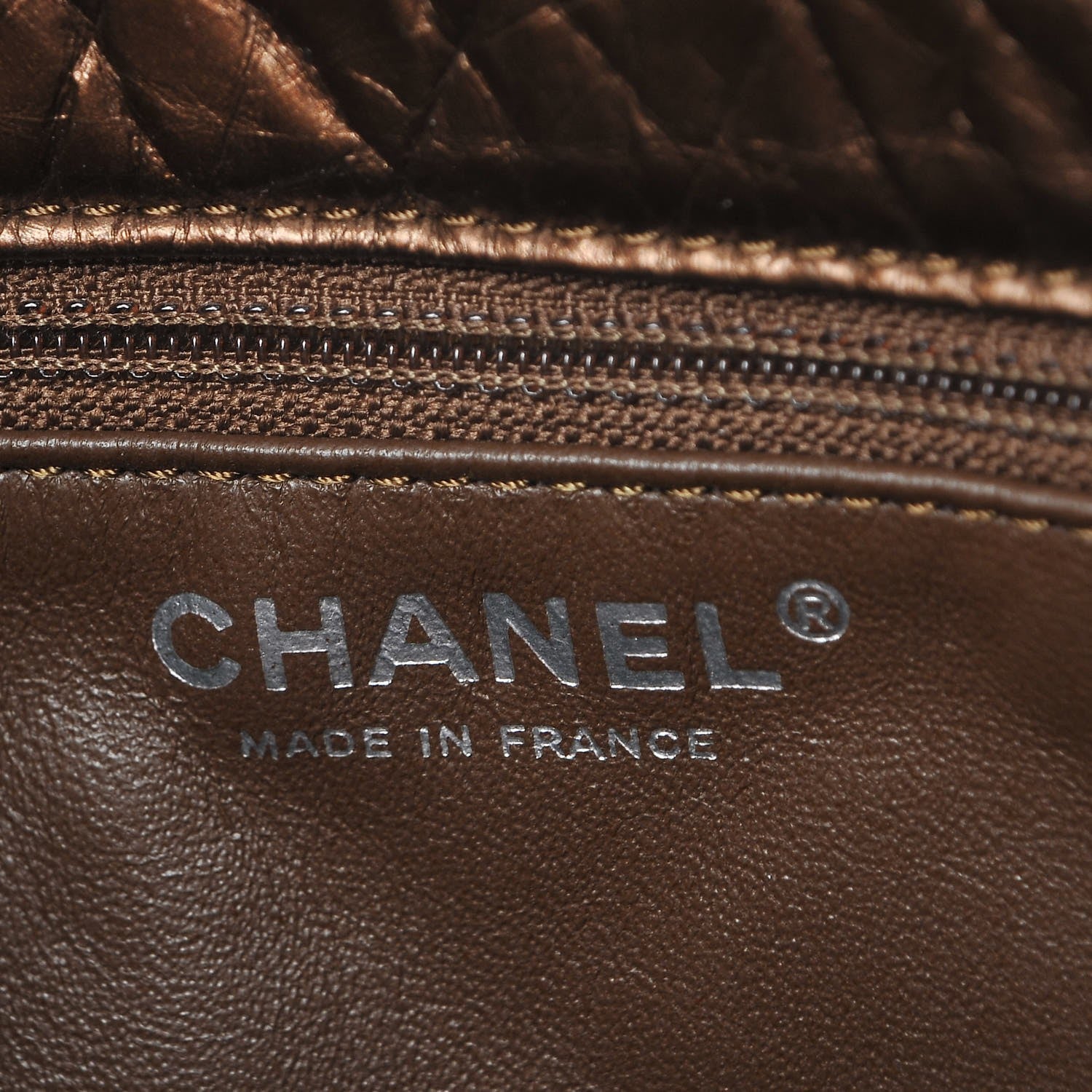 Chanel Aged Calfskin Quilted Reissue 2.55 Tote Bronze 6 of 7