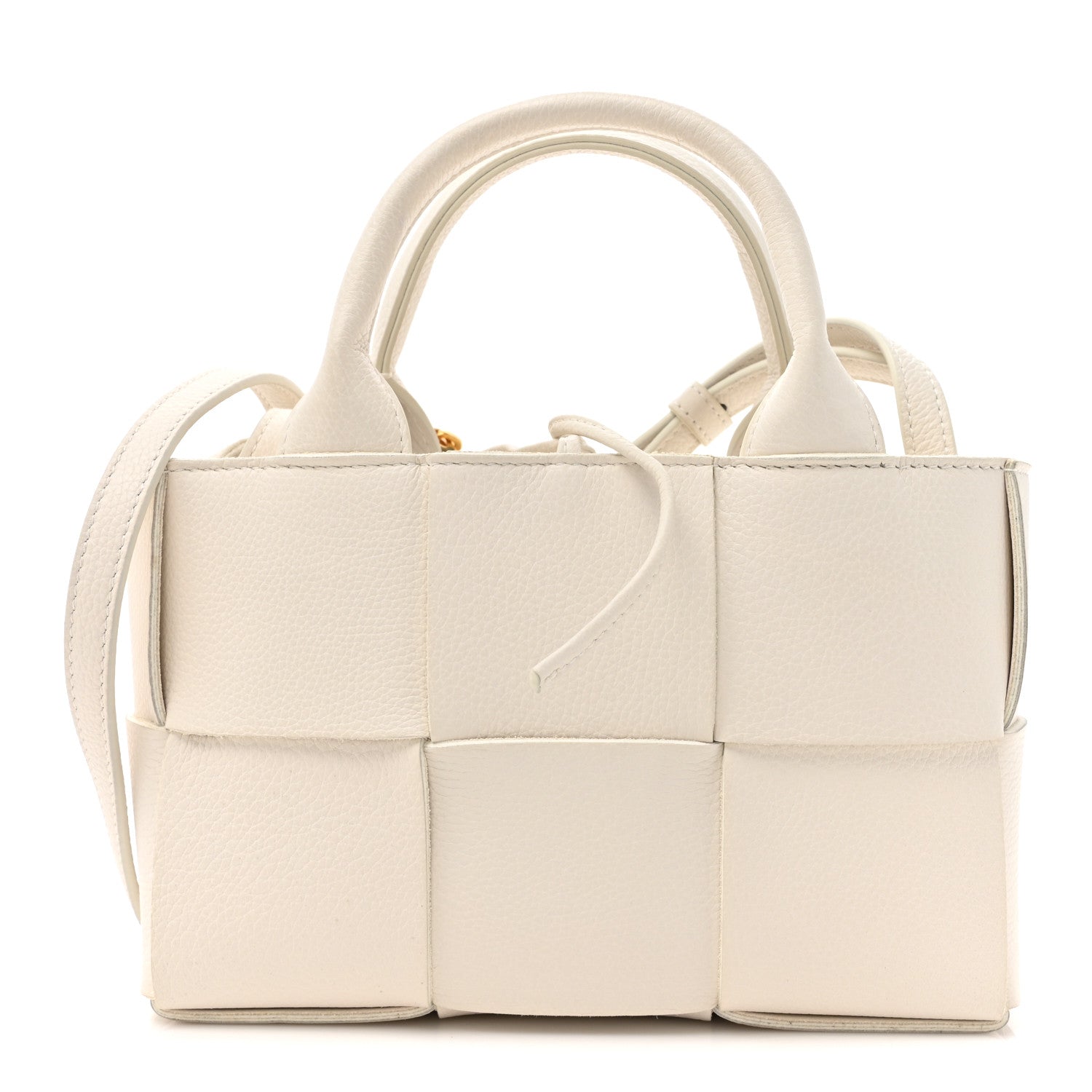 Bottega Veneta Lambskin Maxi Intreccio Candy Arco Tote White 1 of 12