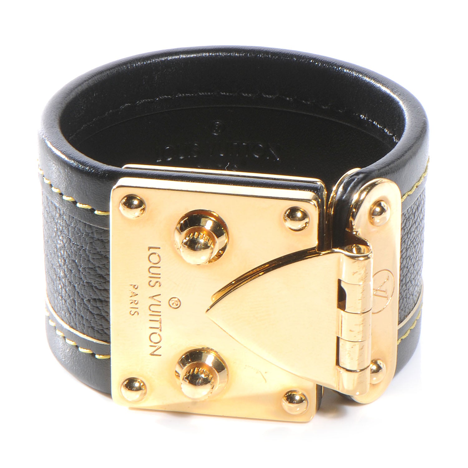 Louis Vuitton Suhali S Lock Bracelet Black 1 of 6