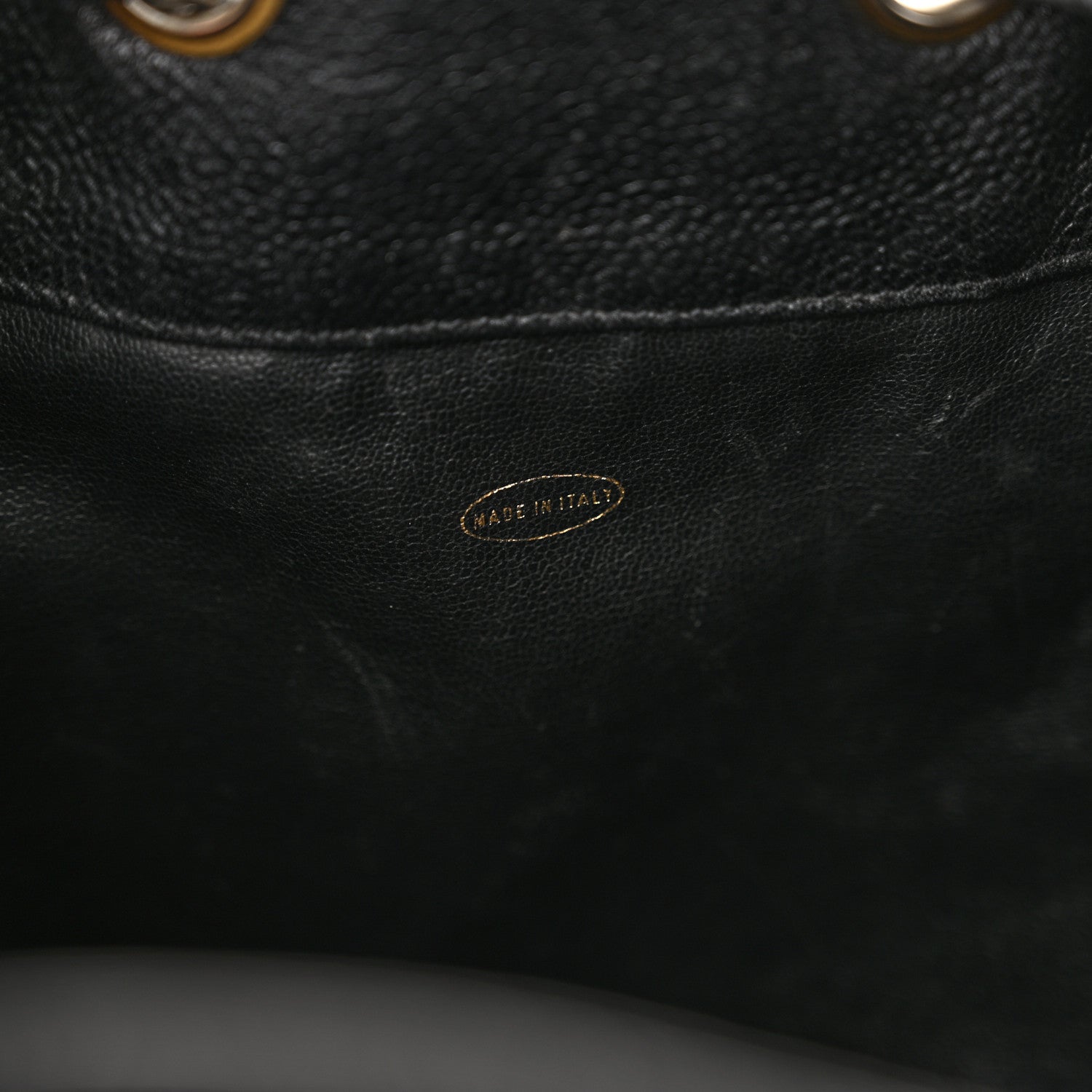 Chanel Caviar CC Drawstring Shoulder Bag Black 8 of 20