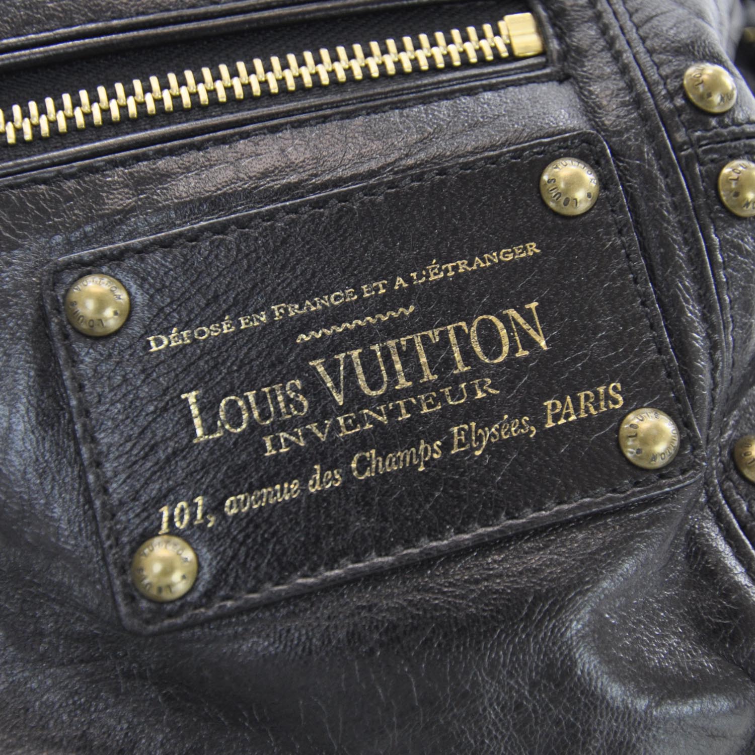 Louis Vuitton Lambskin Riveting Black 8 of 12