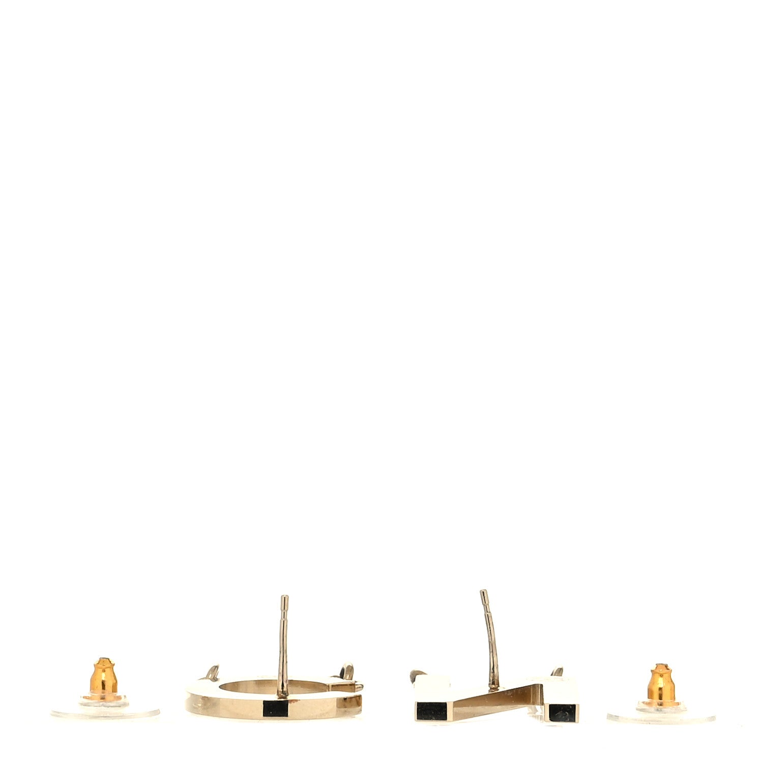 Chanel Metal Cha-Nel Logo Drop Earrings Gold 3 of 4