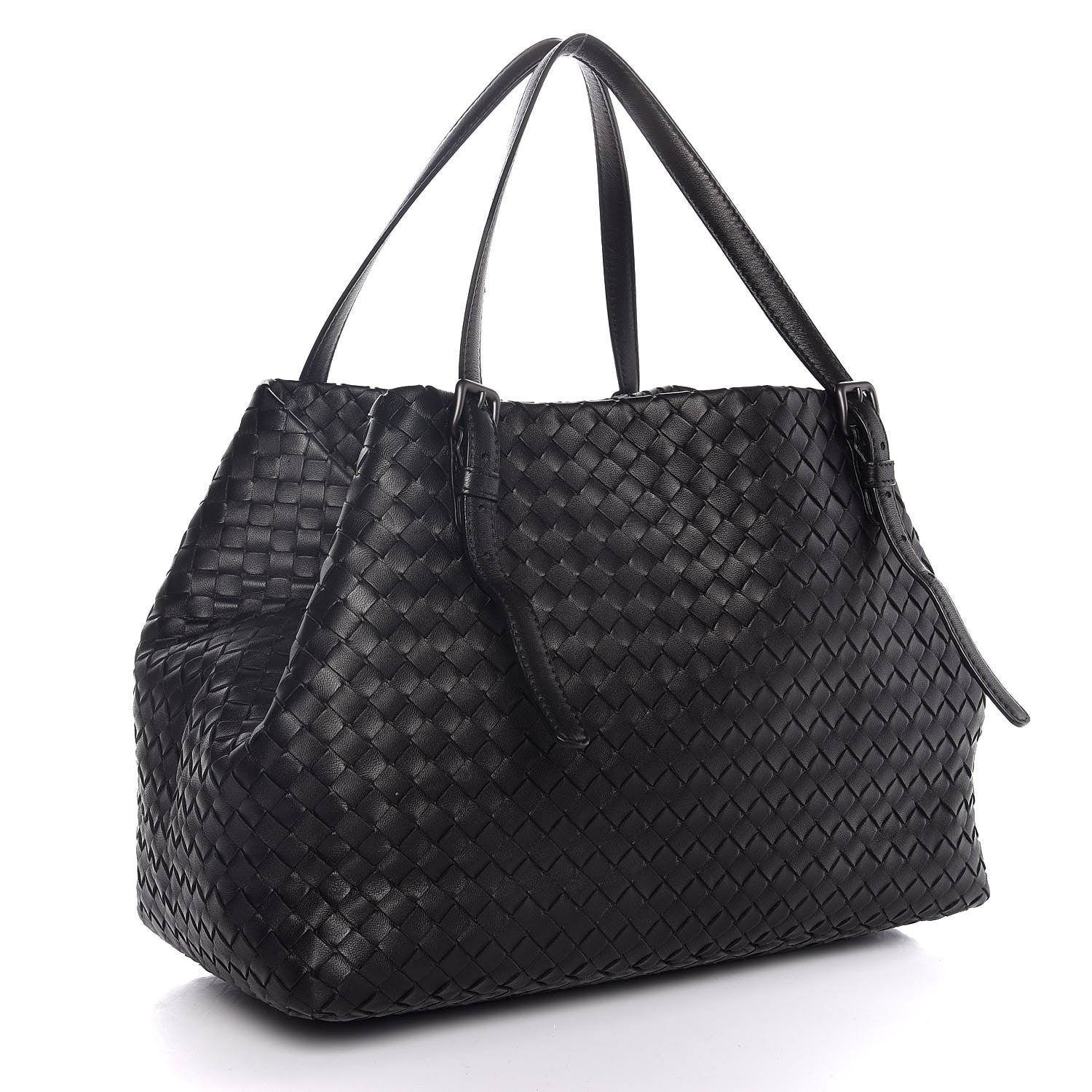 Bottega Veneta BOTTEGA VENETA Nappa Intrecciato Medium Seamless Tote Black 3 of 6
