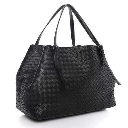 Bottega Veneta BOTTEGA VENETA Nappa Intrecciato Medium Seamless Tote Black 3 of 6